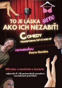Záznam komediálnej prednášky o vzťahoch